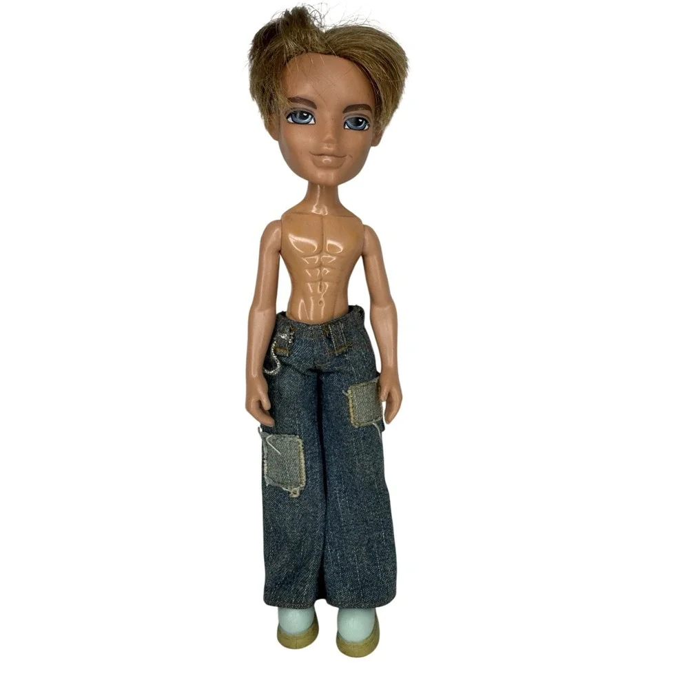 Bratz Boy Doll 2002 MGA Nude w Jeans Blue Eyes Blonde Cameron Y2k